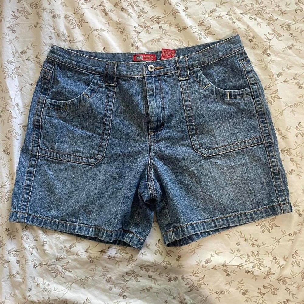 Womens faded glory denim y2k blue cargo y2k skater shorts